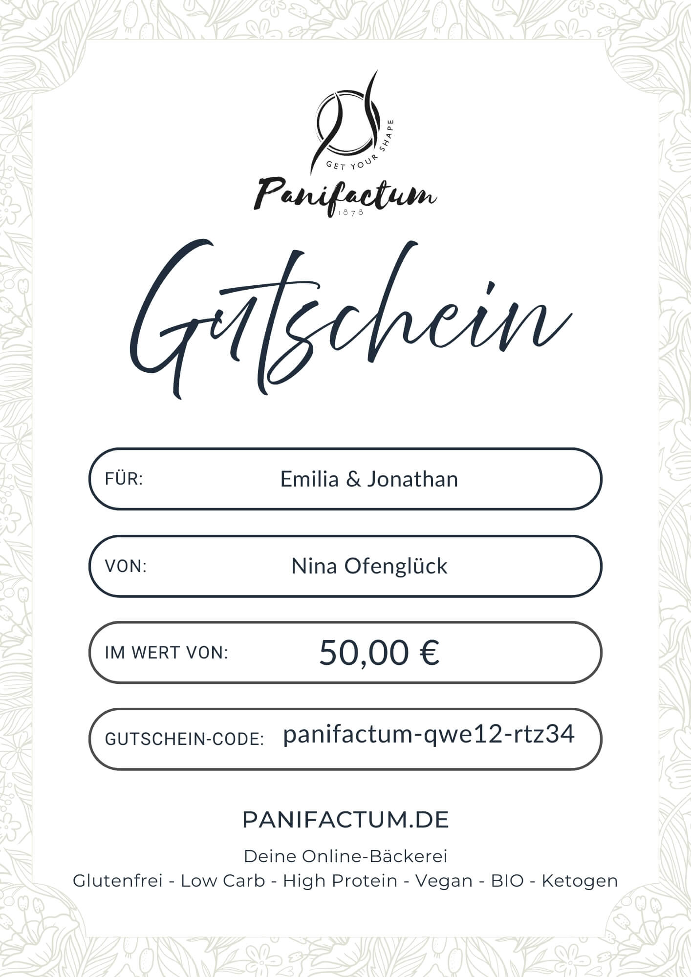 Gutschein zum Ausdrucken